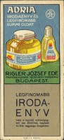 0852. Rigler József Ede Papírnemű Gyár Rt. – Adria irodaenyv. 