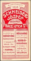 0910. Schneider József szövött- és rövidáru, Budapest.