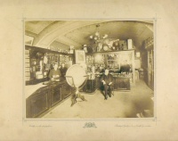 116.     ERDÉLYI, (MÓR) : [Ferenc Hopp (1833-1919) optician, collector, museum founder, traveller, in his shop among his staff (Calderoni and Co.)], cca. 1910.