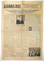 Szabad Nép 1954. okt. 25. – Nagy Imre elvtárs felszólalása a Hazafias Népfront első országos kongresszusán. (miközben az Aranycsapat 4:1-re legyőzi Csehszlovákiát)