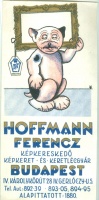 Hoffmann Ferencz képkereskedő képkeret és keretlécgyár, Budapest,