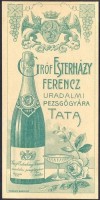 Grafl. Franz  Esterházy, Champagnerfabrik, Totis (Tata)