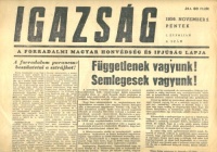 Igazság - A Forradalmi Magyar Honvédség és Ifjúság Lapja. I. évfolyam 8. szám. 1956. november 2.