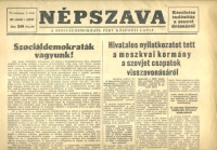 Népszava. 1956 november 1. - 77. évfolyam, 1. szám.
