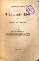 Buchmüller, Anton L[eopold] : Systematisches Handbuch der Arzeneimittellehre - für Thierärzte und Oekonomen