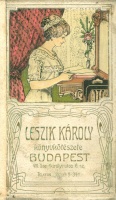 Leszik Károly könyvkötészete, Budapest (Reklámtábla)