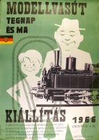 Jüttner, ? (graf.) : Modellvasút tegnap és ma - Kiállítás 1966 (Plakát)