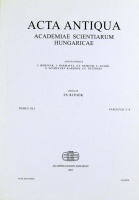 Ritoók, Zsigmond (redigit) : Acta Antiqua Academiae Scientiarum Hungaricae. Tomus XLI, fasciculi 3-4.
