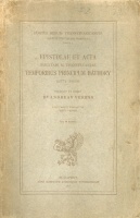 Veress, Andreas (Ed.) : Epistolae et Acta Jesuitarum Transylvaniae Temporibus Principium Bathory (1571-1613) - Volumen primum