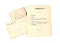 John F[itzgerald] Kennedy (1917-1963), az Amerikai Egyesült Államok 35. elnökének géppel írt, autopen aláírással ellátott köszönő levele Jakab Bélának.