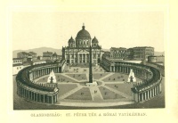 Olaszország: St. Péter tér a római Vatikánban. A Schicht Gyár litografált reklámlapja.