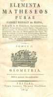 Hadaly, Carolus, de Hada : Elementa Matheseos Purae II. kötet.