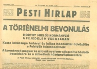 Pesti Hirlap, 1938. november 12. - A történelmi bevonulás
