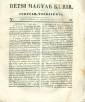 Márton József (szerk.) : Bétsi Magyar Kurir. Nr. 48.