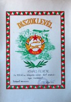 186. [MHS díszoklevél az 1959-60-as kiképzési évben elért eredményes munkáért.] + 1 oklevél<br><br>[MHS (Hungarian Defense Sport Association) honorary diploma for the successful work performed in the 1959-60 training year.] + 1 diploma