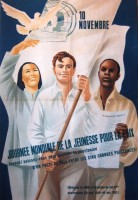 032. Journée Mondiale de la Jeunesse Pour la Paix. 10 Novembre. [Ifjúsági Világnap a békéért, november 10.] [Politikai plakát.]<br><br>[World Youth Day for Peace 10 November.] [Political poster.]