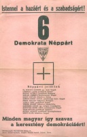 Demokrata Néppárt - Istennel a hazáért és a szabadságért!  [Választási plakát, 1947.]
