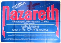 Nazareth koncertplakát. 1983, Fenevad Fesztivál, Pilisborosjenő.