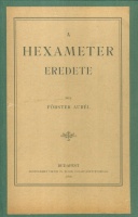 Förster Aurél : A hexameter  eredete