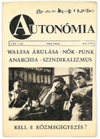 Autonómia. 1. évf. 1. sz. 1989 július. (Az Autonómia Csoport lapja.)