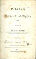 Salomon, Joseph : Lehrbuch der Arithmetik und Algebra.