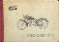 032.   Csepel Pannonia-250 típusú motorkerékpár használati és kezelési utasítása.<br><br>[Csepel Pannonia-250 motorbike operating instructions manual]. : 