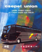 033.   Csepel Union Luxury Tourist Coach. [reklámprospektus angol nyelven]<br><br>[brochure in English] : 