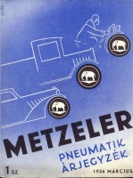 090.   Metzeler pneumatik árjegyzék. 1. sz. 1936 március.<br><br>[Metzeler pneumatics price list. No. 1. 1936 March] : 