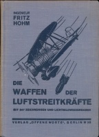 165.   HOHM, FRITZ:  : Die Waffen der Luftstreitkräfte. [könyv]<br><br>[The weapons of the airforce]. [book in German]