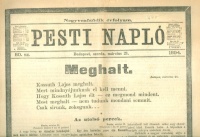 Pesti Napló 1894. március 21. szerda - Kossuth Lajos meghalt.