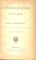 Hunfalvy, (Pál) Paul : Ethnographie von Ungarn