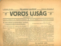 Vörös Újság. 1919. január 15. - Kommunista lap