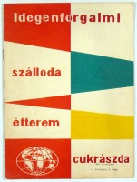Idegenforgalmi Szálloda Étterem Cukrászda 1961.