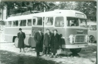 IKARUS 311 busz egy hegyi parkolóban  ('50-es évek)