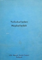Szabó T. Ádám (szerk.) : Volksballaden - Népballadák