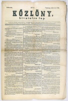 Közlöny. Hivatalos lap. (104. sz., maj.13. 1849.)
