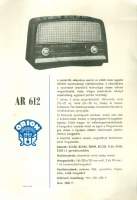 Orion AR 612  (Reklámlap)