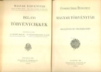 Magyar Törvénytár. Corpus Juris Hungarici. - 1935. évi törvénycikkek