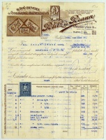 Blitz és Braun Kávé-Bevitel és Gyarmatárú-Nagykereskedés  nyomtatott díszes fejléces számlája, 1928.