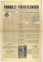 Paraszt Függetlenség (1956 nov. 1. forradalmi lap)