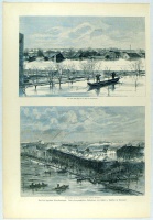 Ladislaus Eugen, Petrovits (metszette) : A szegedi nagy árvíz - Városképek az összedőlt házakkal és a Rondellával (az Illustrirte Zeitung 1879. ápr. 5. számának fametszetű lapja)