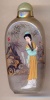 Ladies. Chinese inside hand painted glass snuff bottle.