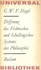 Hegel, G. W. F. : Differenz des Fichteschen und Schellingschen Systems der Philosophie