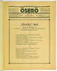 Őserő. Szépirodalmi, társadalmi, tudományos, művészeti, közgazdasági lap.  III. évfolyam 3. szám. 1937.