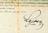 Szmrecsányi Lajos egri érsek aláírt levele a gyöngyösoroszi két új ércharang megáldásáról. (1922) 