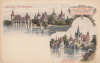 Morelli Gusztáv (1848-1909) : Budapest - Az ezredéves országos kiállítás történelmi főcsoportjának épületei [2 krajcáros sorozat]