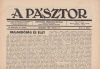 Ortvai Rezső (Fel. szerk.) : A Pásztor - Katholikus Társadalmi Hetilap. II.évf./34.sz.; 1927. okt.29.