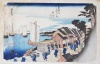 UTAGAWA HIROSHIGE (Ando Hiroshige) : Shinagawa: Sunrise (Shinagawa, hinode).