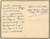 Zichy Ilona grófnő Füredi József hegedűművésznek írt autográf levele