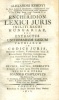 [Kubinyi Sándor] Kubinyi Alexander : Enchiridion lexici juris incliti regni Hungariae, seu extractus universarum legum patriarum in codice juris, ...